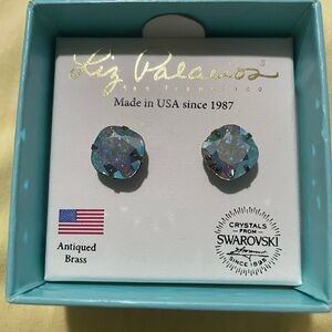 Blue Swarovski Crystal Earrings